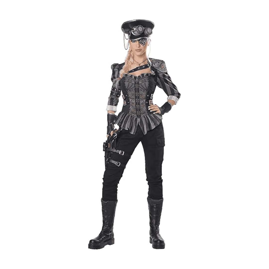 Disfraz de Capitána Steampunk para Mujer talla L