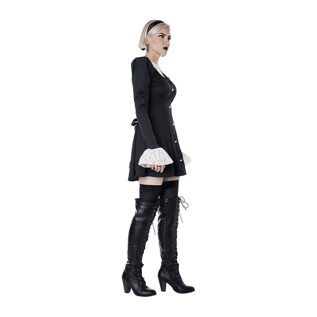 Vestido Bruja Gótica para Mujer adulto talla S - Imagen 2