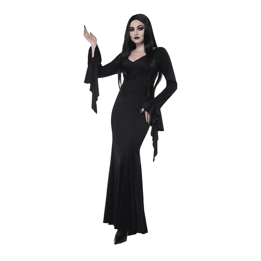 Disfraz de Morticia Addams para Mujer adulto talla XS