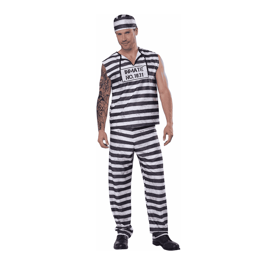 Disfraz de Prisionero para Hombre adulto talla L