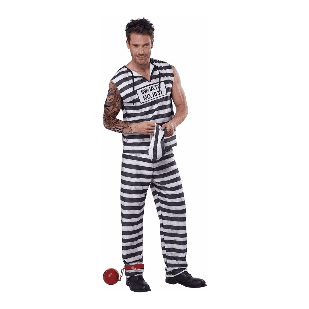 Disfraz de Prisionero para Hombre adulto talla L - Imagen 2