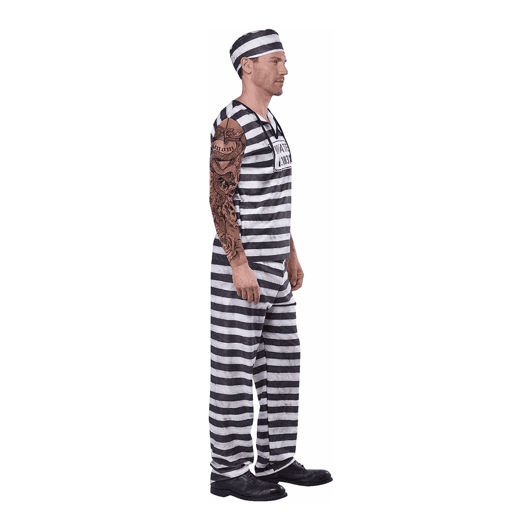 Disfraz de Prisionero para Hombre adulto talla L - Imagen 3