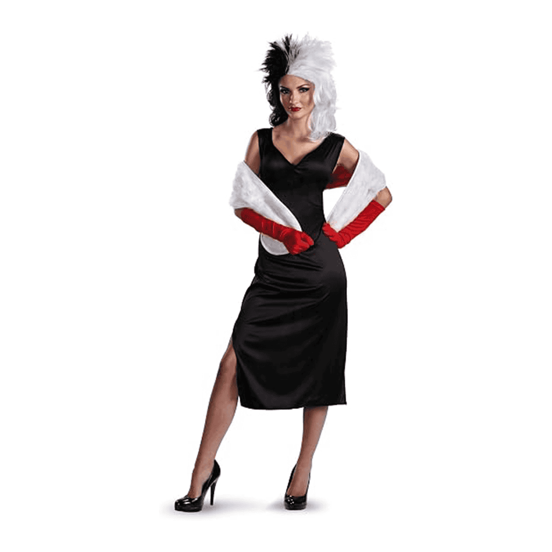 Disfraz de Cruella De Vil de Disney 101 Dálmatas para Mujer adulto talla estándar