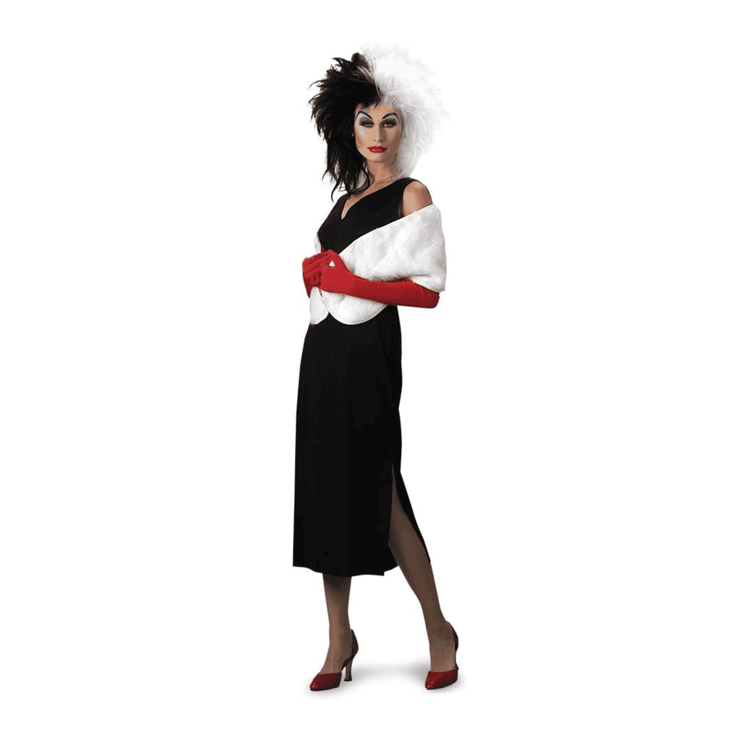 Disfraz de Cruella De Vil de Disney 101 Dálmatas para Mujer adulto talla estándar - Imagen 2