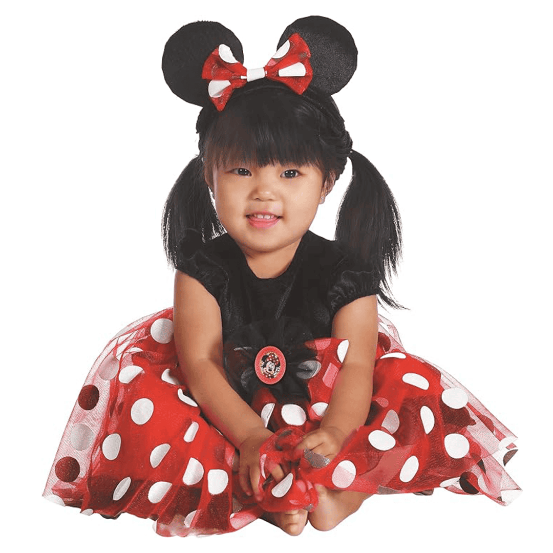 Disfraz de Minnie Mouse rojo para Niña pequeña