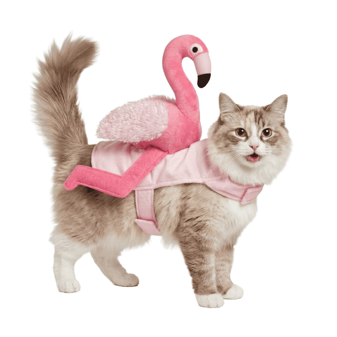 Disfraz de Halloween para perro y gato: Jinete de flamenco - Imagen 2