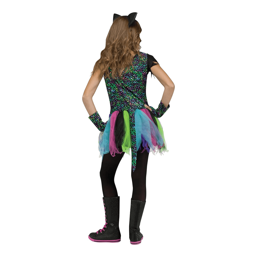 Disfraz de gato arco iris salvaje para Niña talla L - Imagen 2