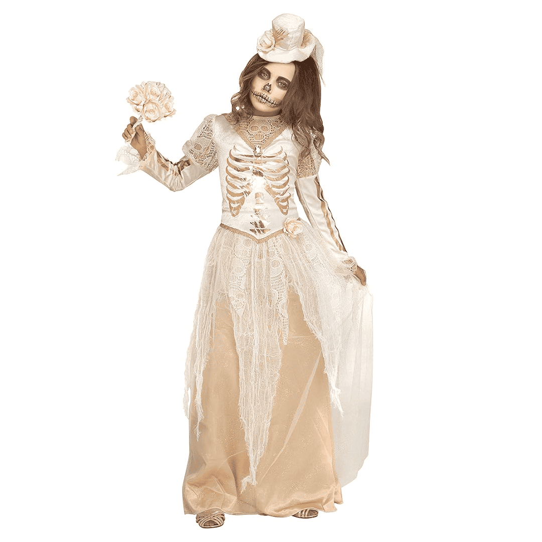 Disfraz infantil de novia victoriana, extra grande 14-16