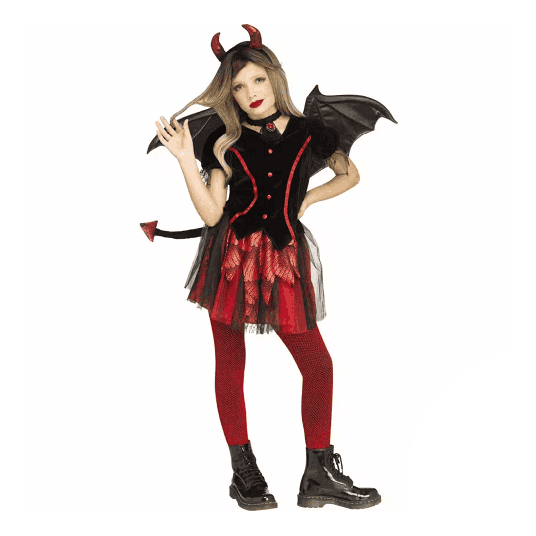 Disfraz de diablo para Niña talla M