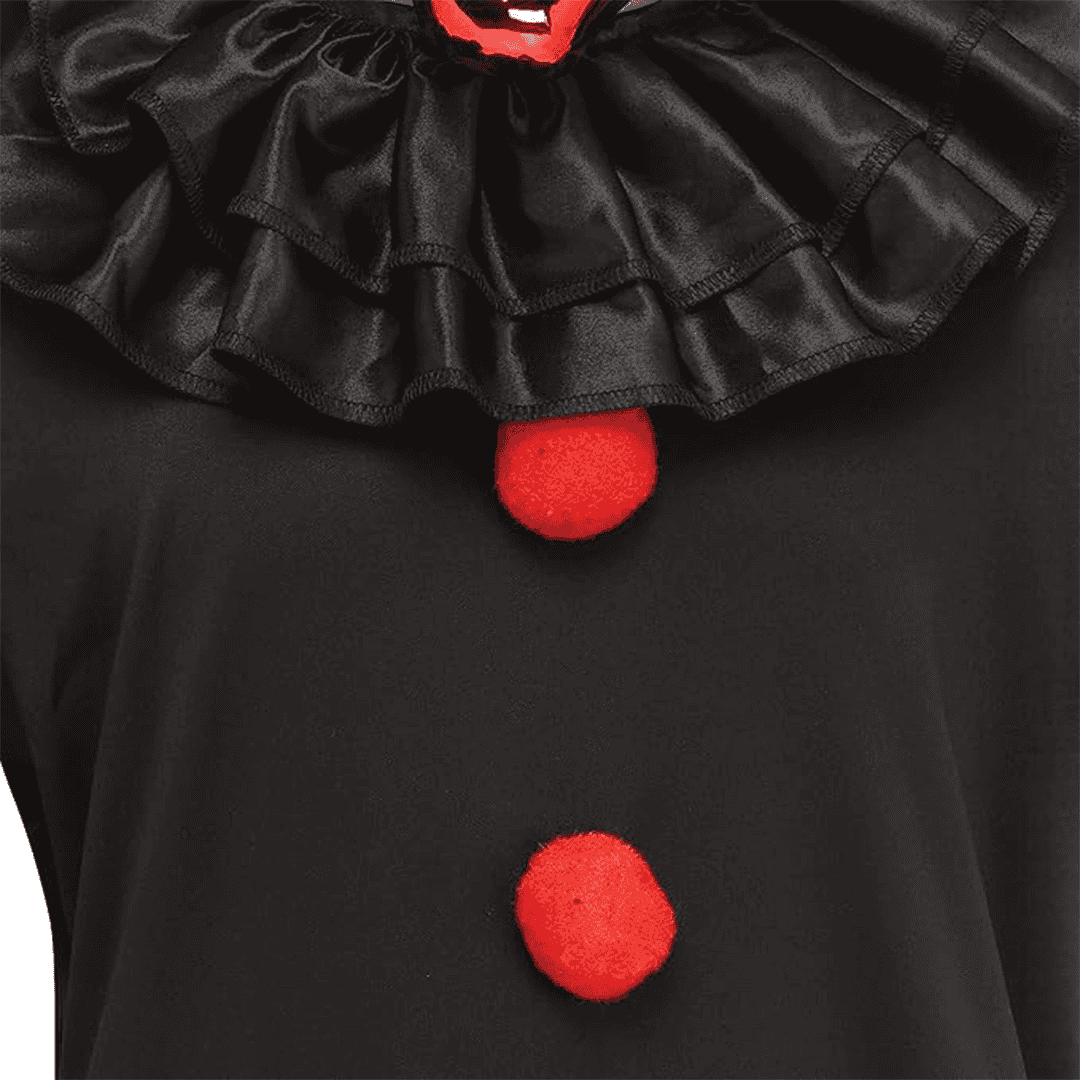 Disfraz de Halloween para niño: máscara de payaso rojo cromado, talla grande (8-1), espeluznante - Imagen 6