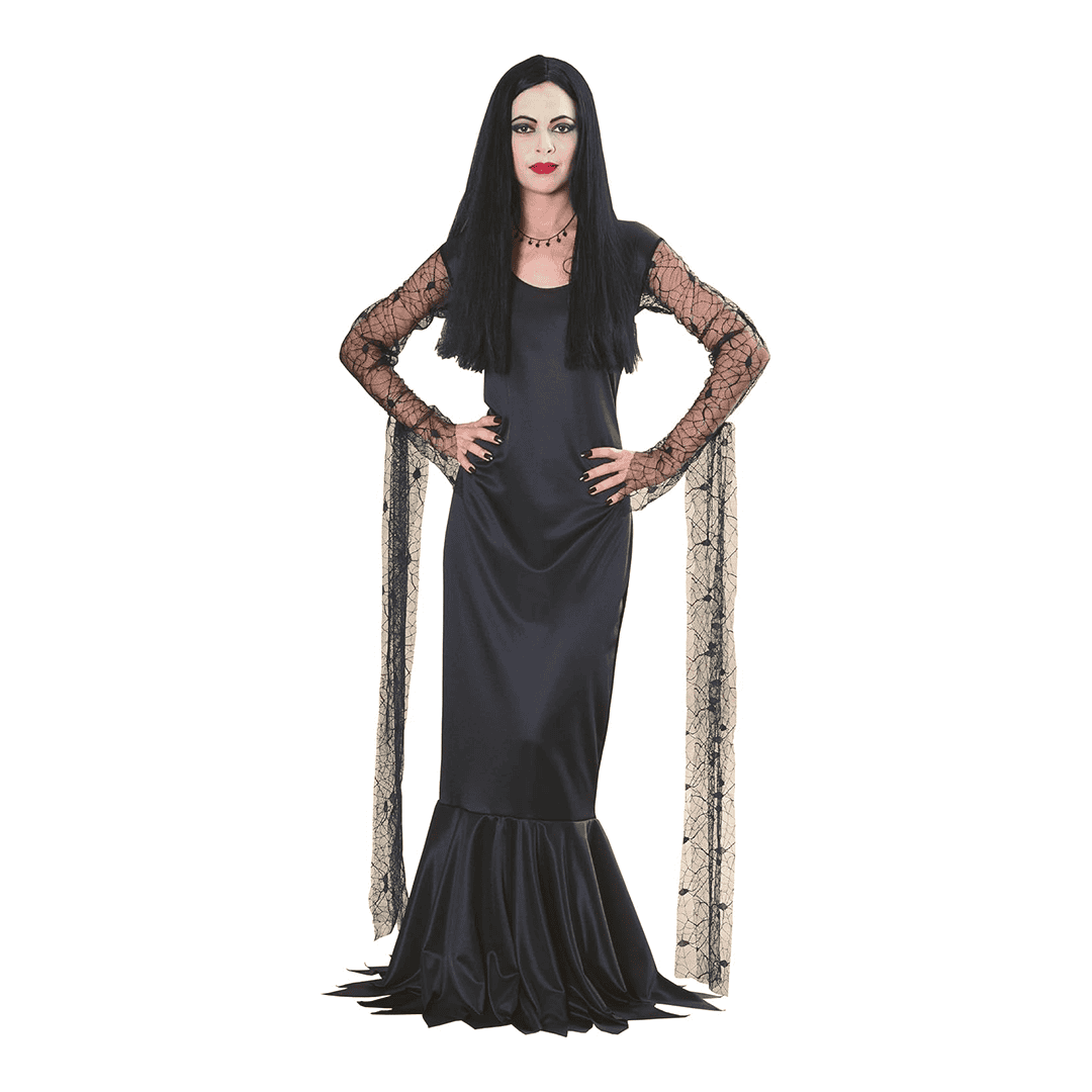 Disfraz de Morticia Addams para Mujer adulto talla L