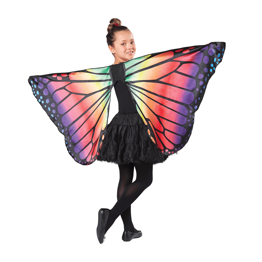 Capa de Alas de Mariposa Colorida para Niña talla única