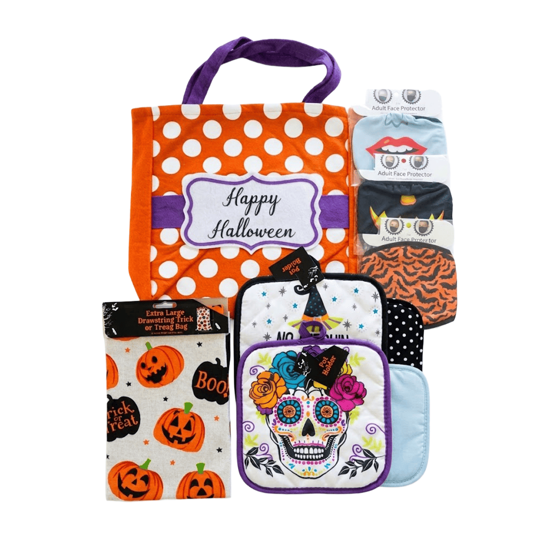 Bolsa de golosinas de Halloween con decoraciones
