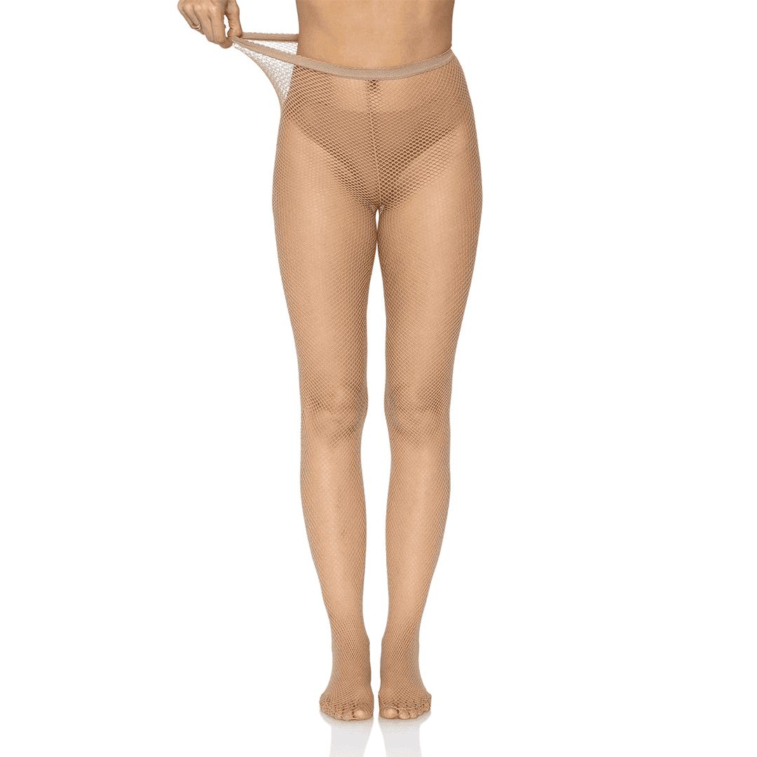 Medias de Rejilla de Spandex color beige para Mujer adulto talla única - Imagen 5