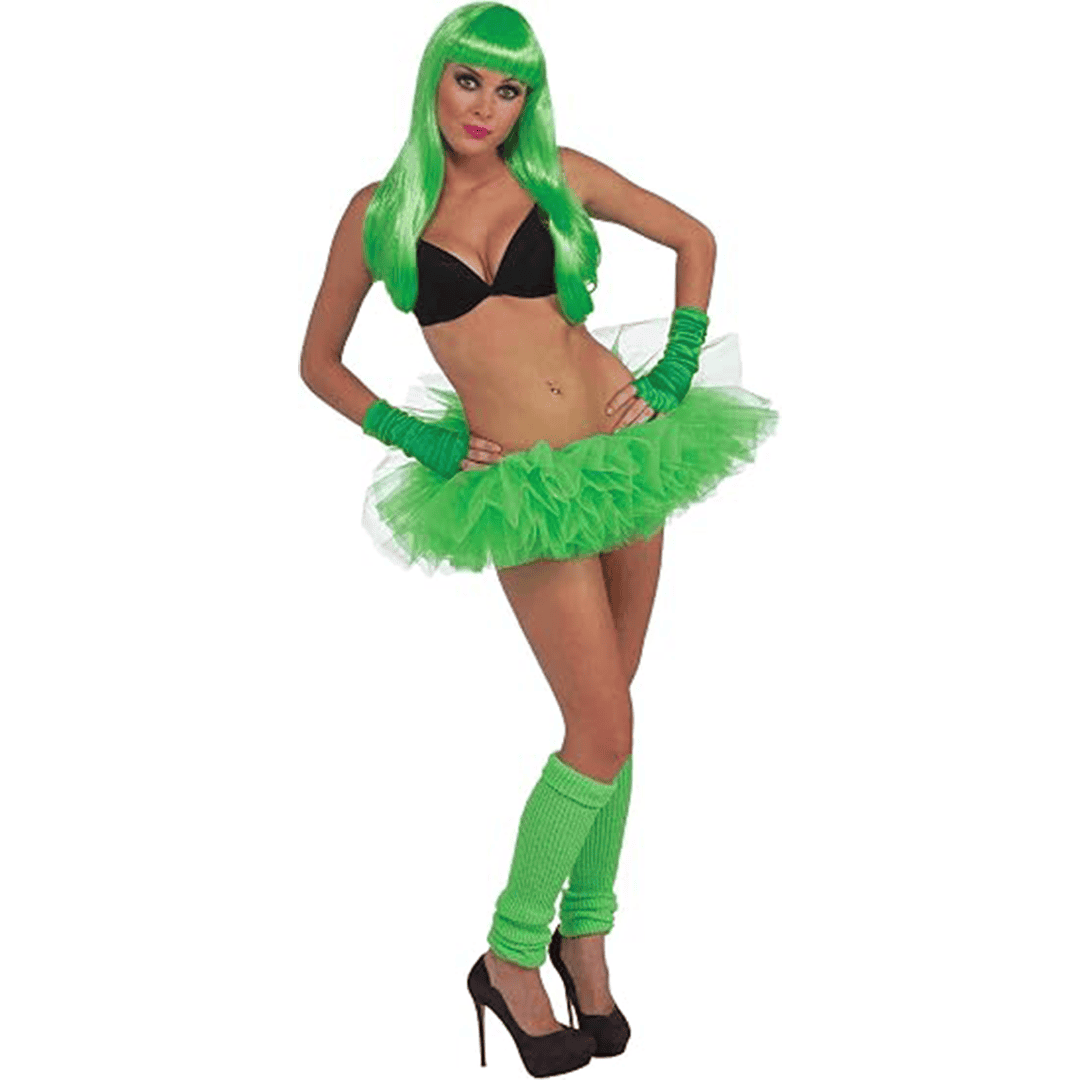 Disfraz de Tutú Neón para Mujer adulto verde talla única - Imagen 2