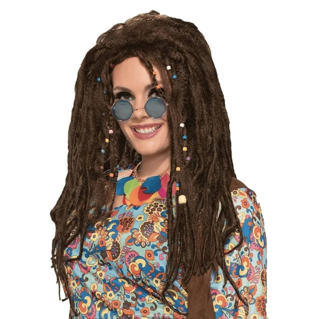 Peluca de rastas hippie para mujer