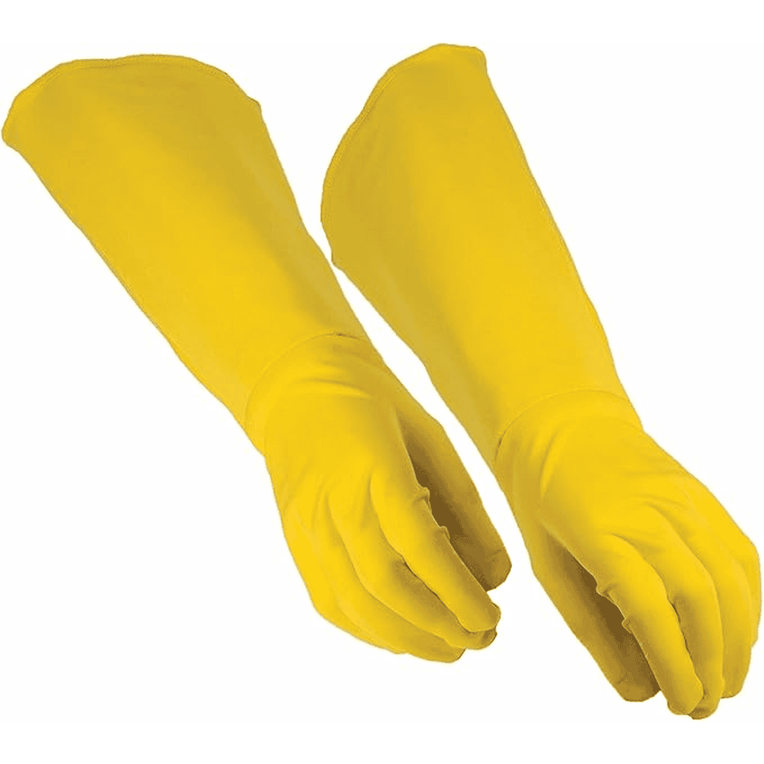 Guantes largos amarillos para adultos