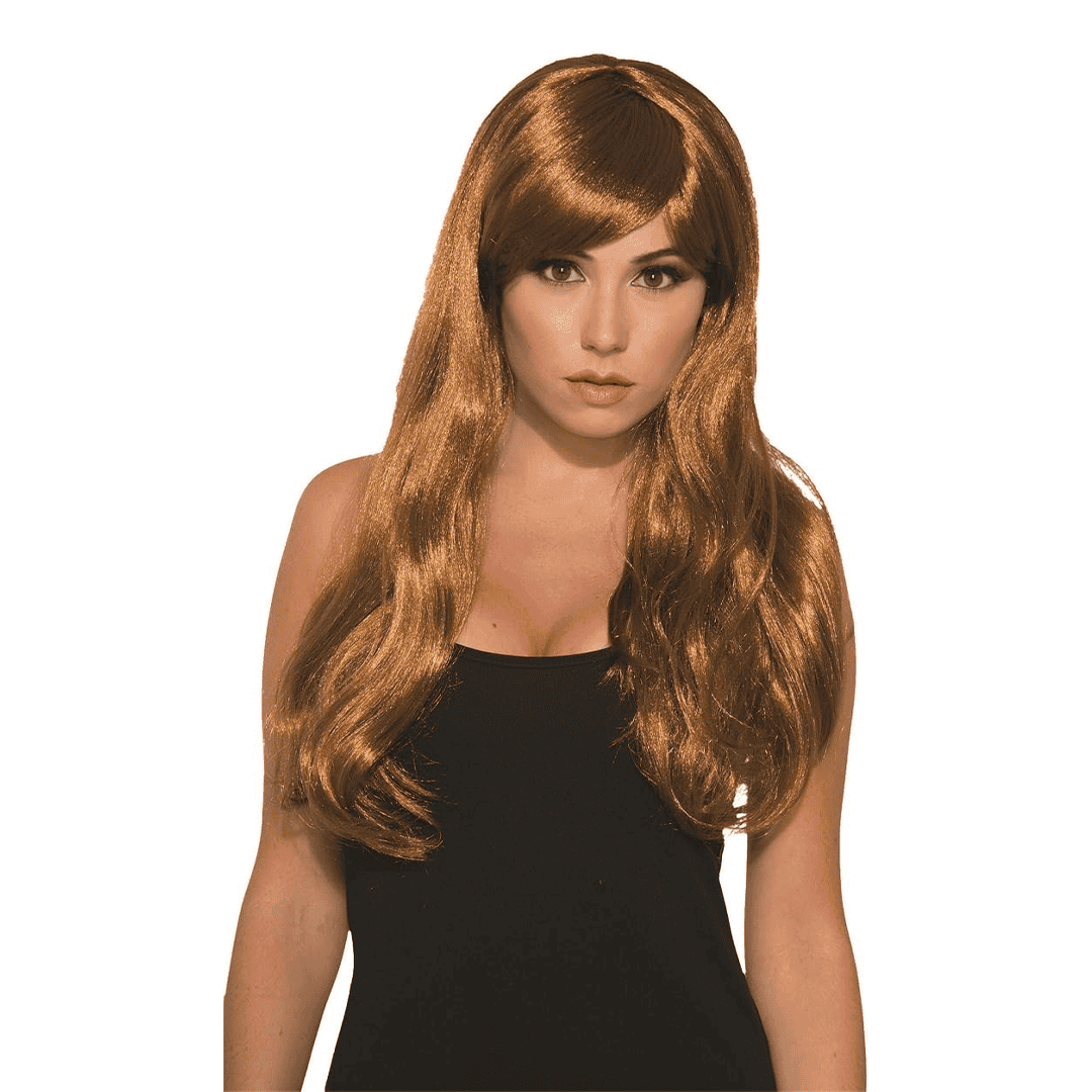Peluca Pelo Largo color marrón para Mujer talla única