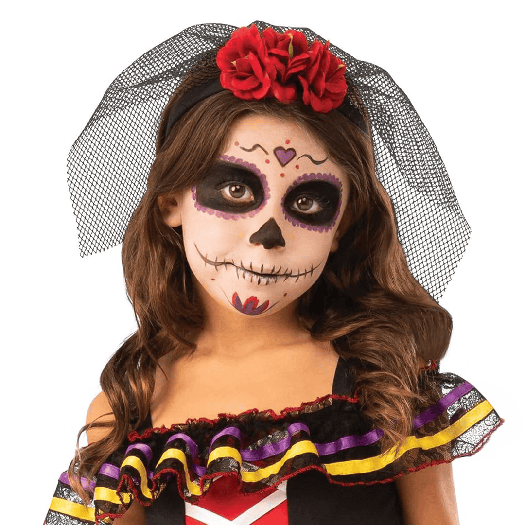 Disfraz del Día de los Muertos para Niña talla S - Imagen 2