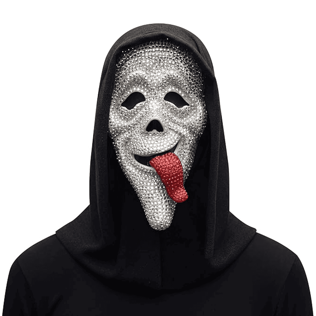Mascara de plastico scary movie wassup! Con bling