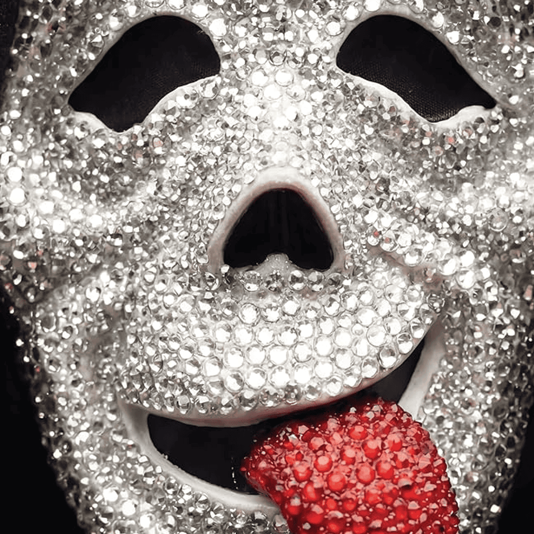 Mascara de plastico scary movie wassup! Con bling - Imagen 3