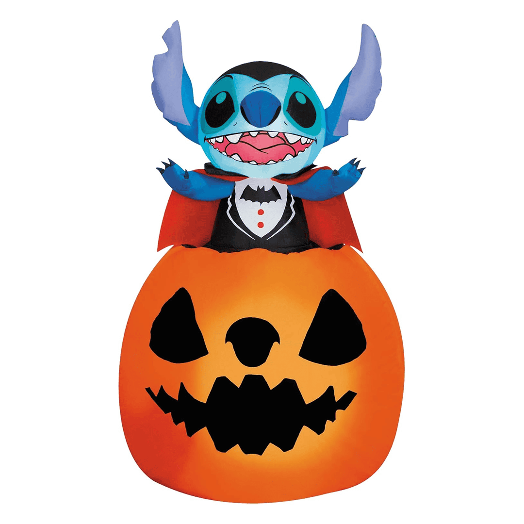 Inflable stitch vampiro en calabaza