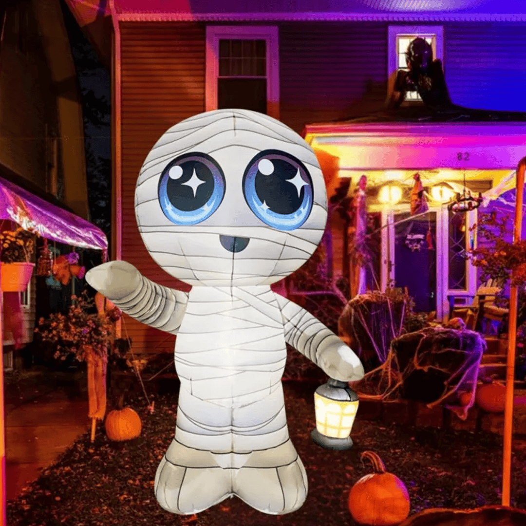 Inflable de halloween momia con luz - Imagen 2
