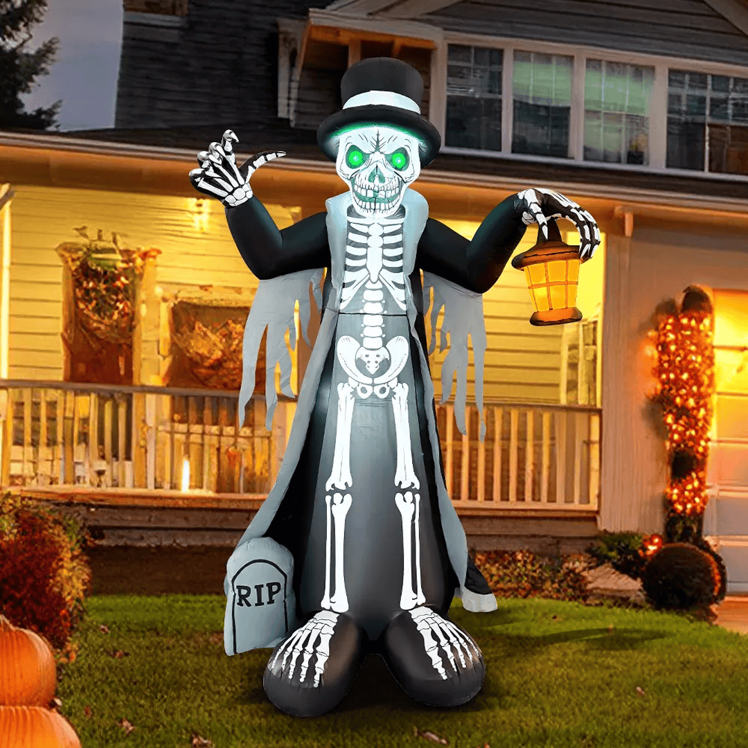 Inflable de halloween calavera gigante - Imagen 2
