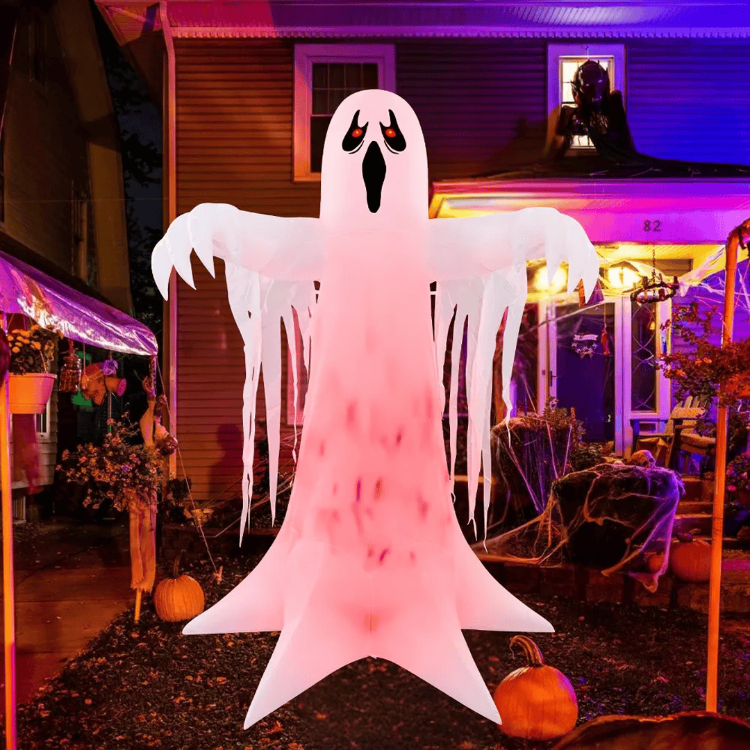 Inflable de halloween fantasma con luz - Imagen 2