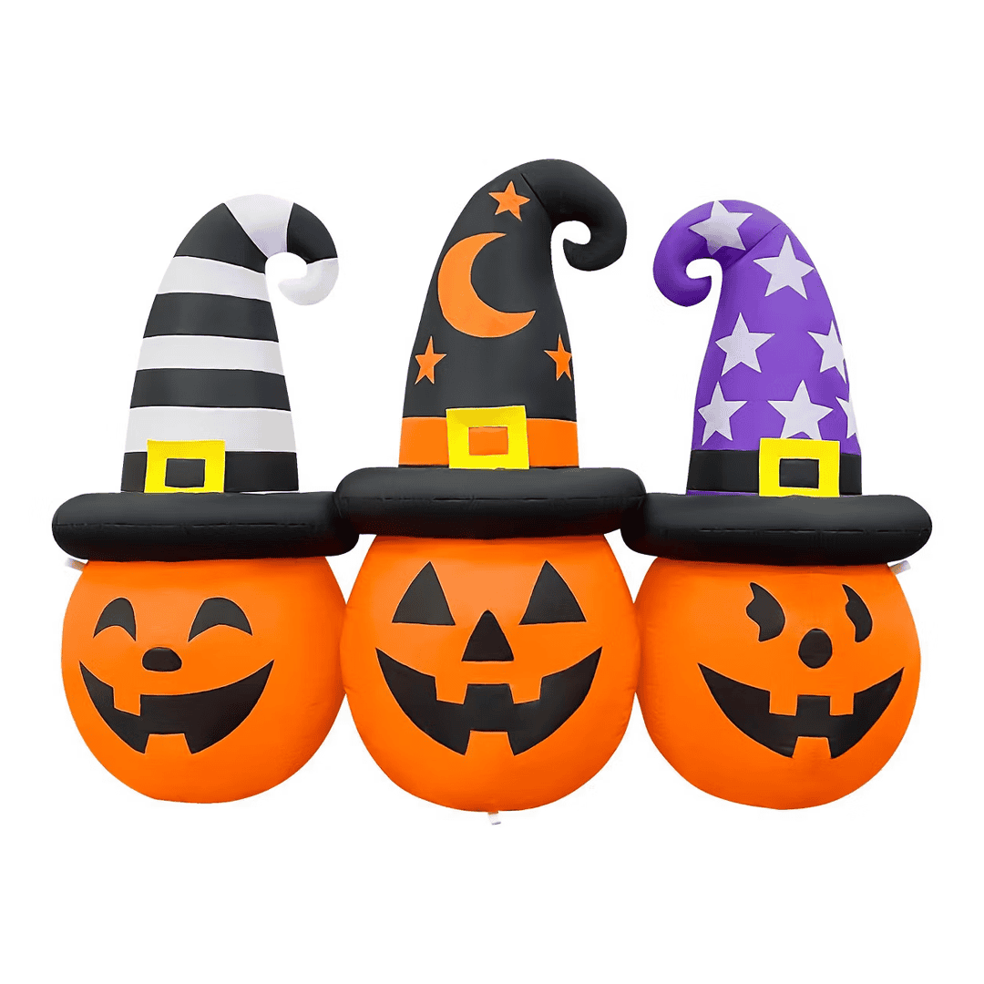 Inflable de halloween calabazas con sombrero