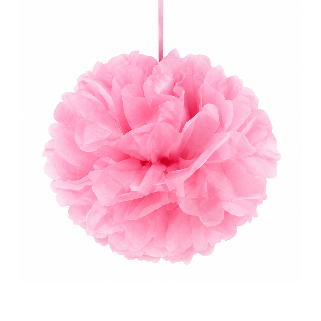 Roseton de papel color rosado