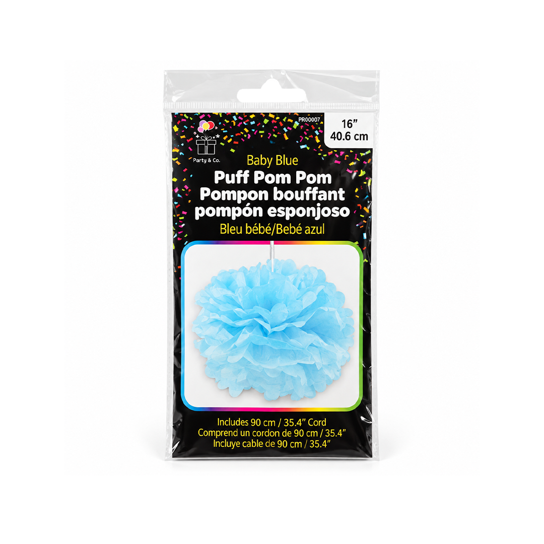 Roseton de papel color celeste - Imagen 2
