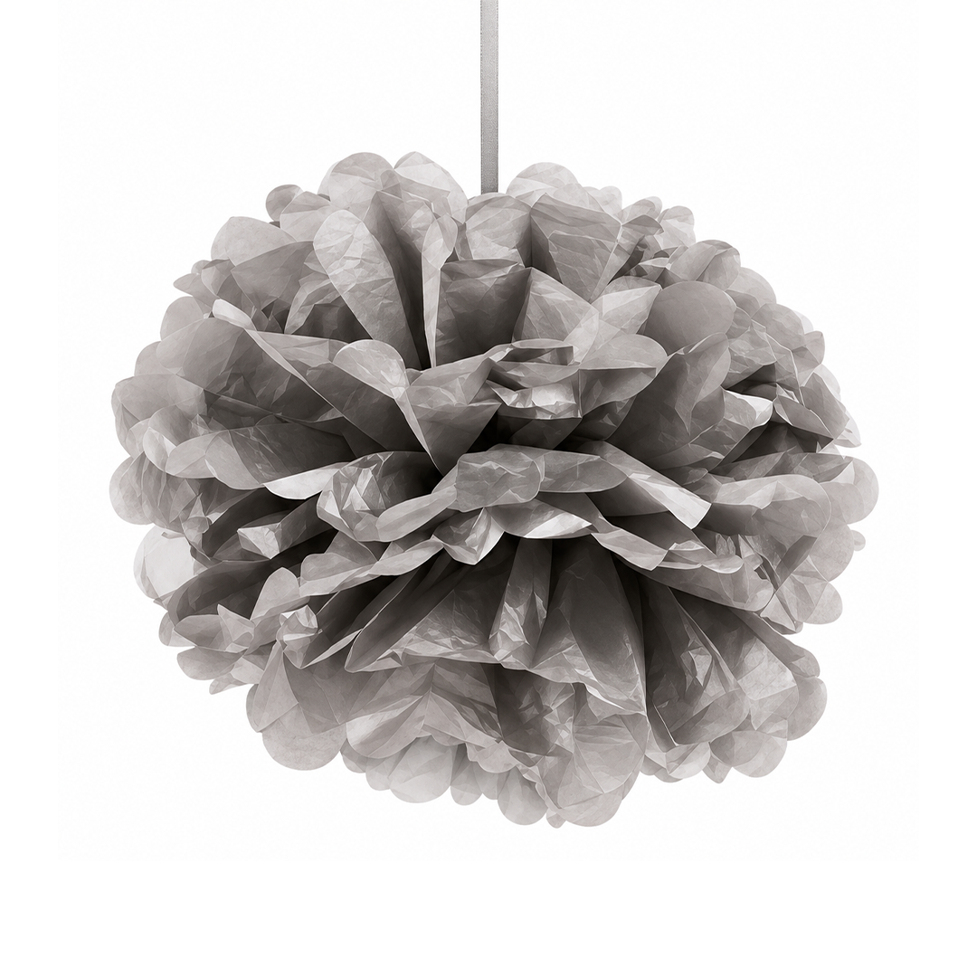 Roseton de papel color plateado